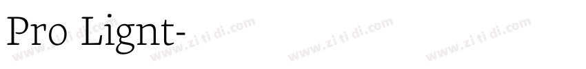 Pro Light字体转换
